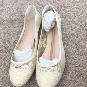 Lace Bridal shoes from David’s Bridal